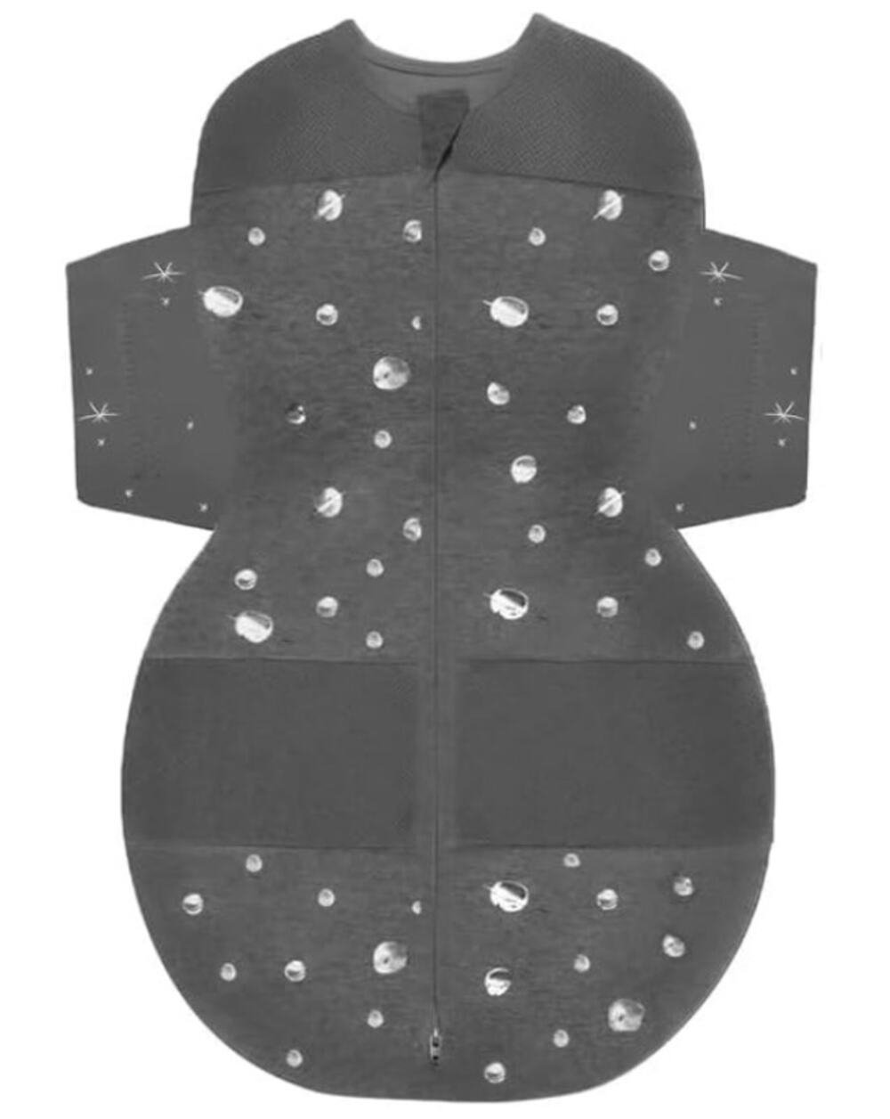 Happiest Baby SNOO Sleep Sack, Baby Swaddle Blanket, Gray Planets, Medium, NWT